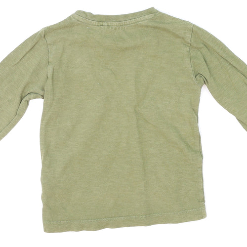 NEXT Baby Green   Basic T-Shirt Size 12-18 Months  - animal, tiger, zebra