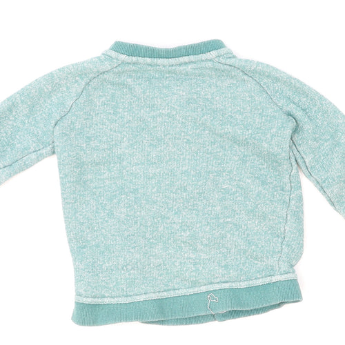 F&F Girls Green  Knit Cardigan Jumper Size 18-24 Months