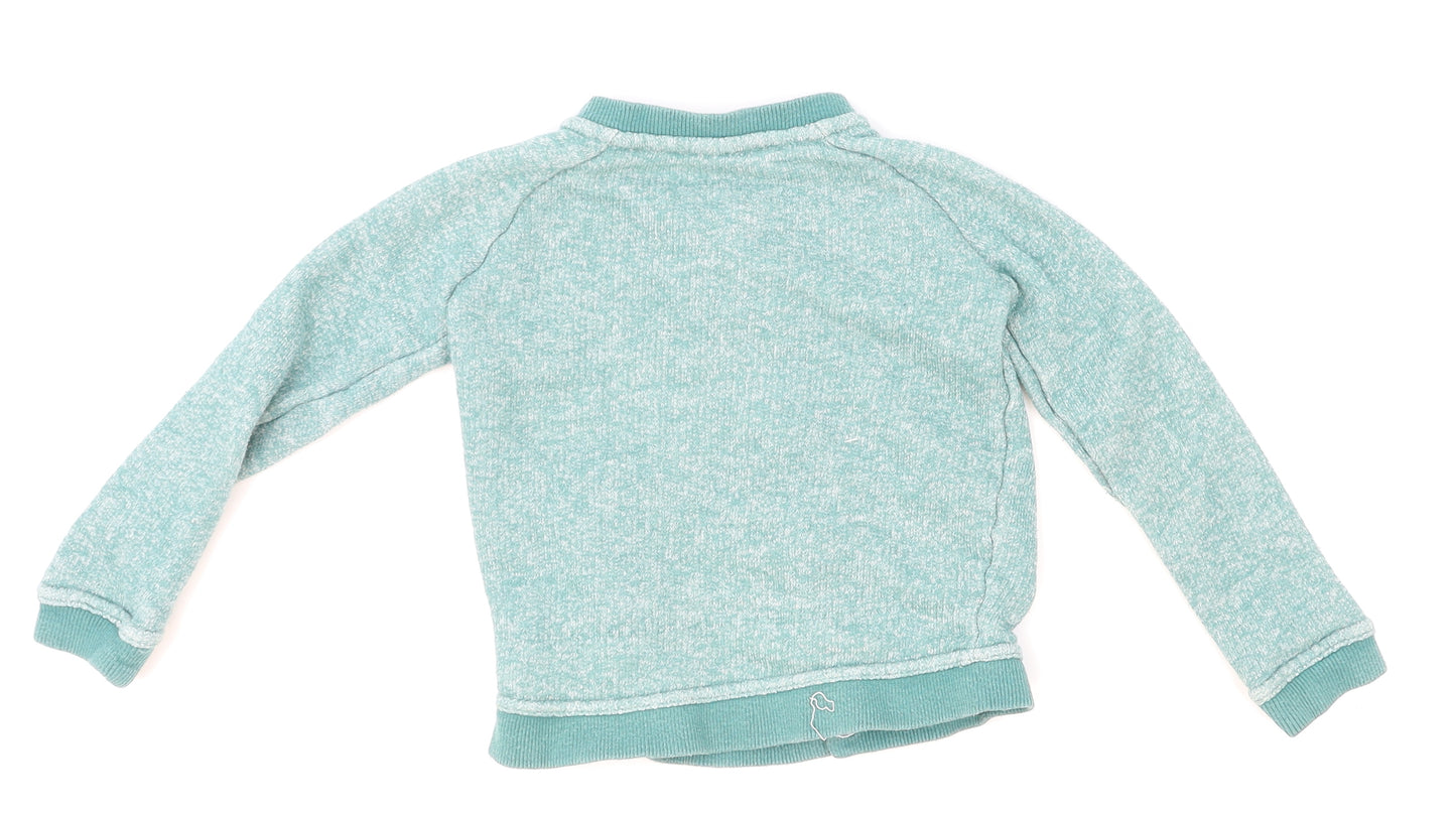 F&F Girls Green  Knit Cardigan Jumper Size 18-24 Months
