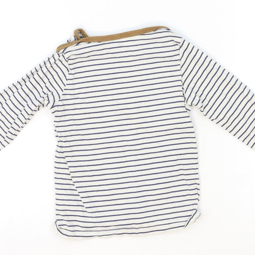 H&M Baby White Striped  Basic T-Shirt Size 12-18 Months