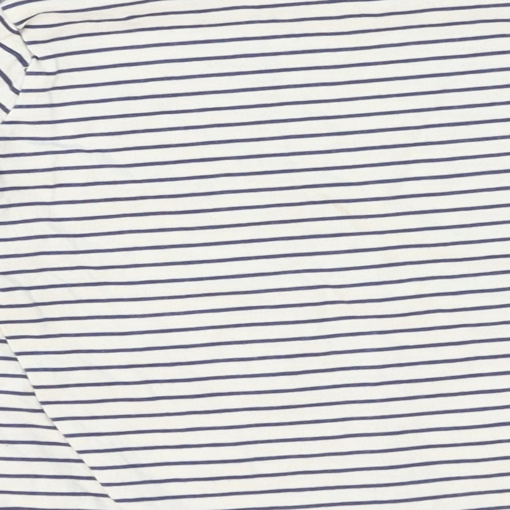 H&M Baby White Striped  Basic T-Shirt Size 12-18 Months
