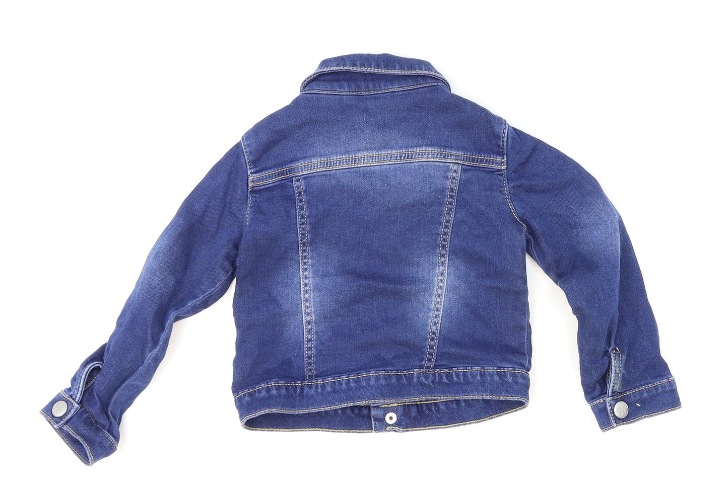 Blue Zoo Boys Blue  Denim Jacket  Size 18-24 Months  - cars