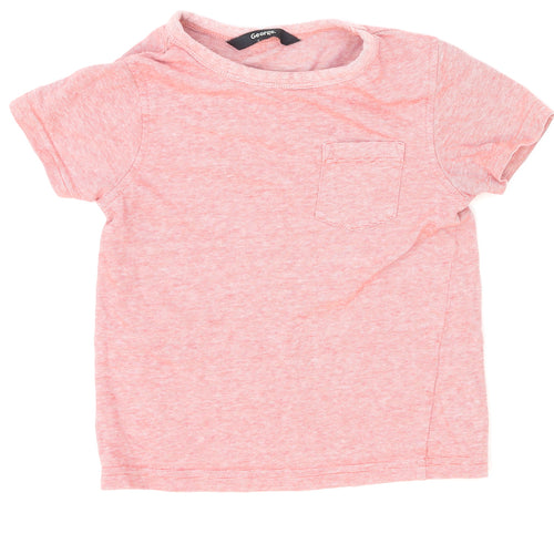 George Boys Red   Basic T-Shirt Size 18-24 Months