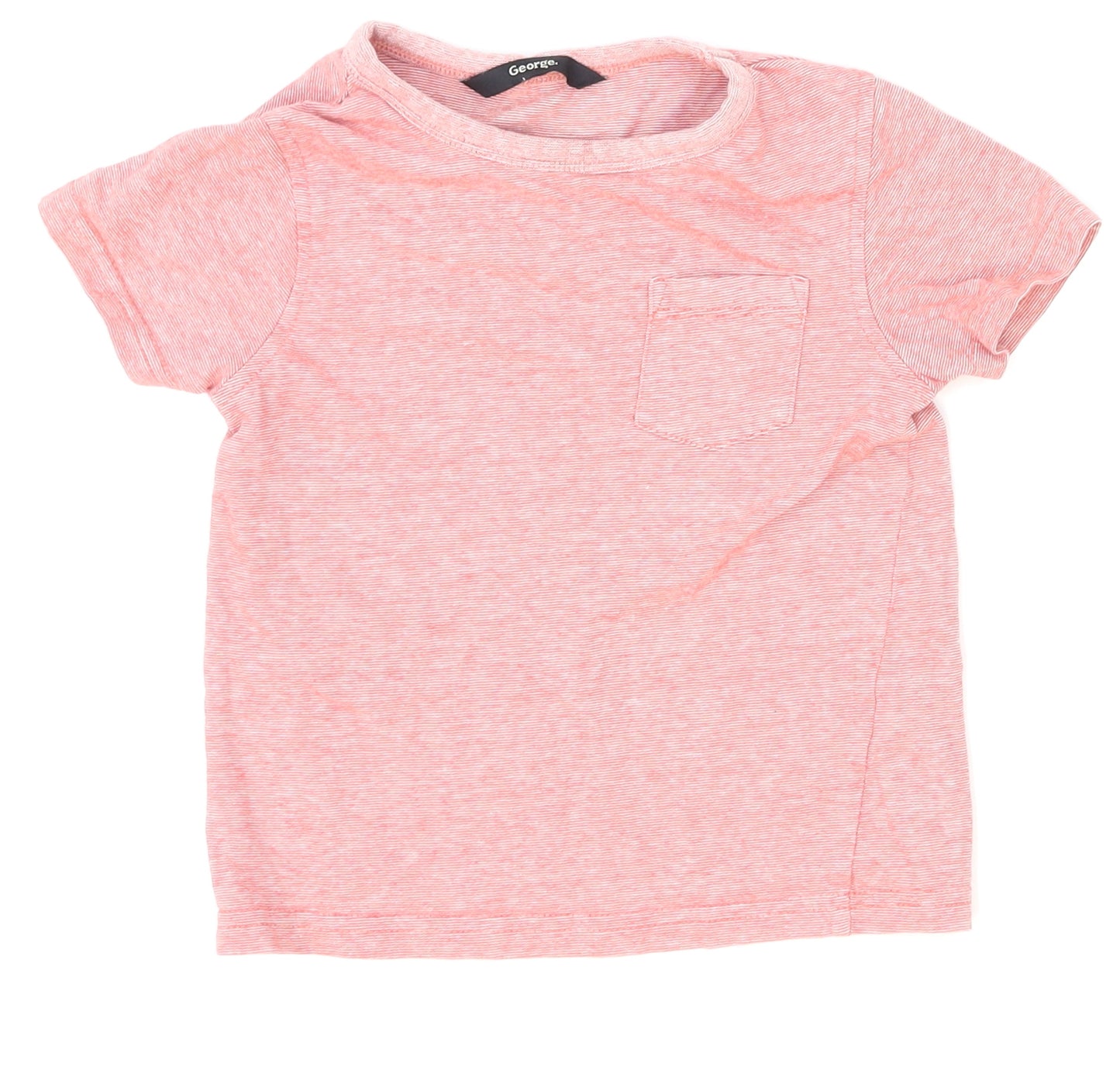 George Boys Red   Basic T-Shirt Size 18-24 Months