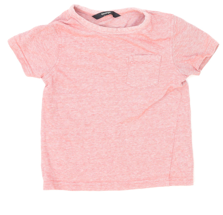 George Boys Red   Basic T-Shirt Size 18-24 Months