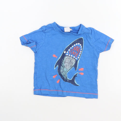 Mini Club Boys Blue   Basic T-Shirt Size 9-12 Months