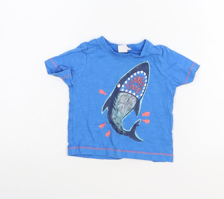 Mini Club Boys Blue Basic T-Shirt Size 9-12 Months
