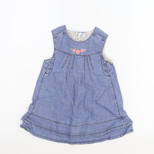 Cool Club Girls Blue   Pinafore/Dungaree Dress