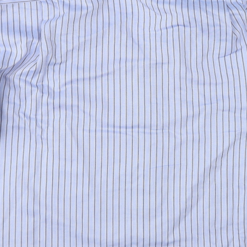 Marks and Spencer Mens Blue Striped   Dress Shirt Size 40
