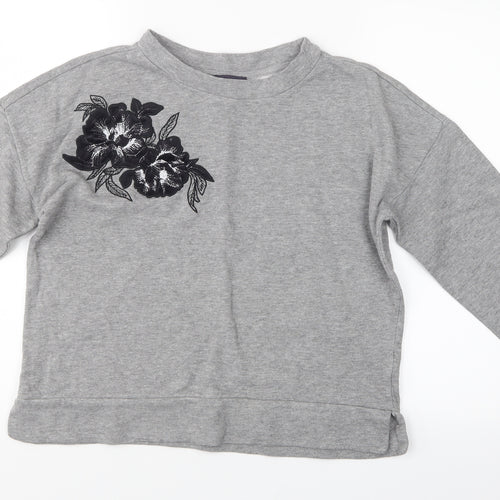M&S Womens Grey   Pullover Sweatshirt Size 10