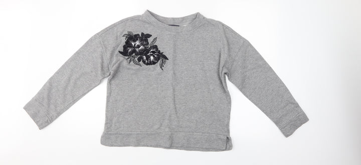 M&S Womens Grey Pullover Sweatshirt Size 10