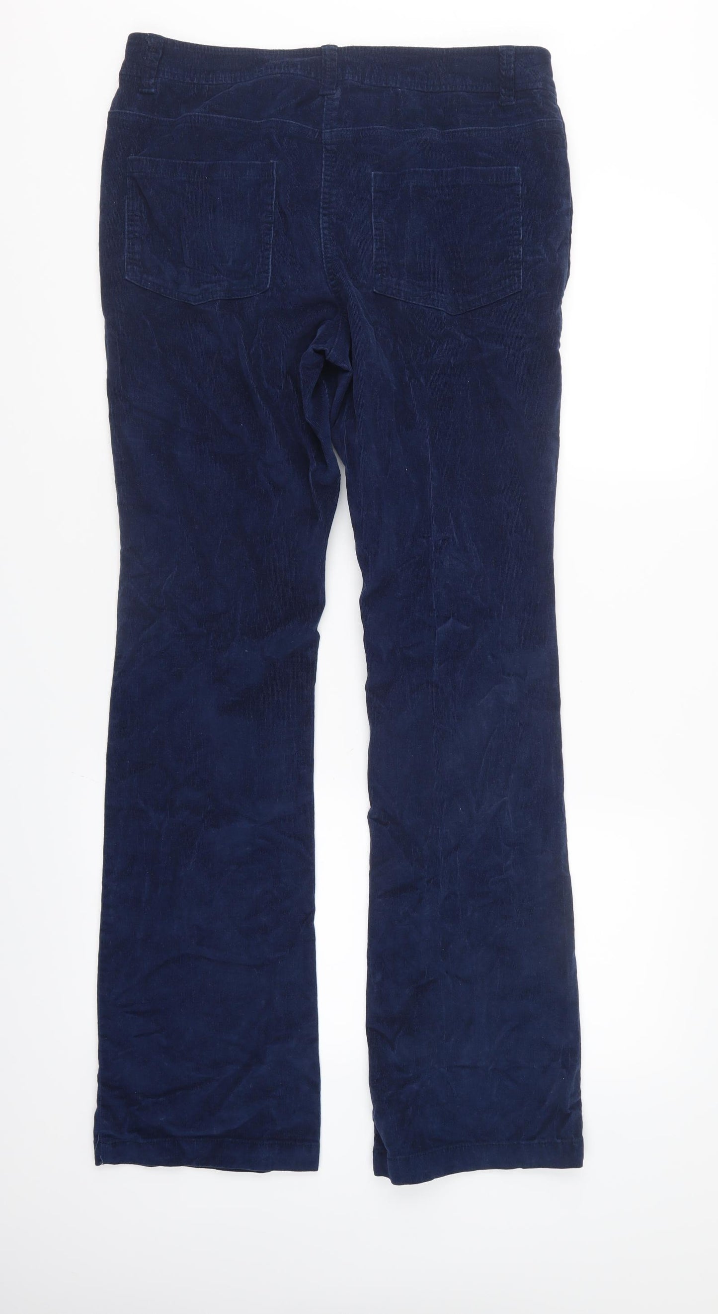 TU Womens Blue  Corduroy Bootcut Jeans Size 12 L31 in
