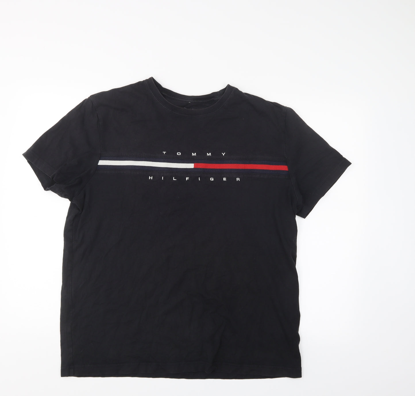 Tommy Hilfger Mens Black    T-Shirt Size XL