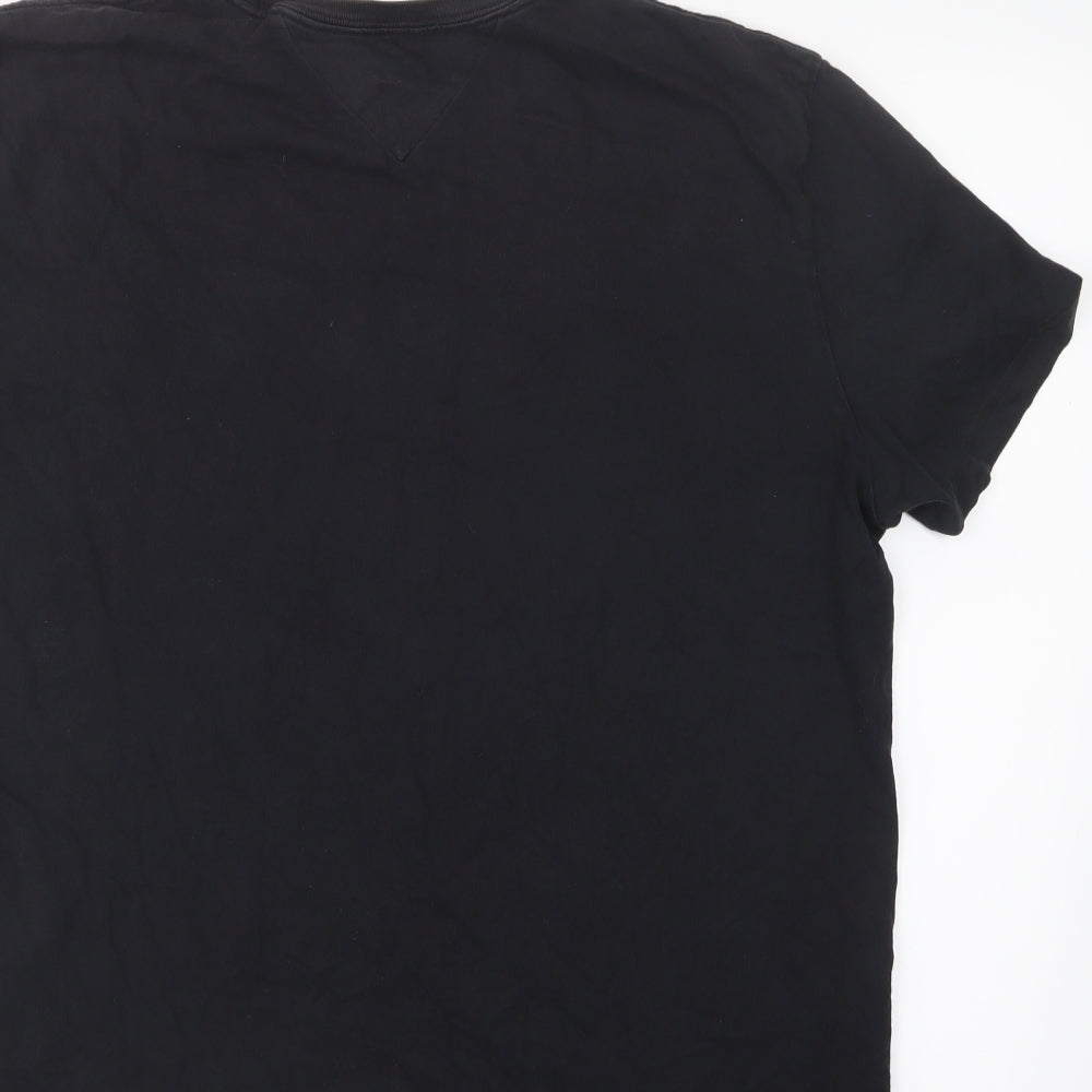 Tommy Hilfger Mens Black    T-Shirt Size XL
