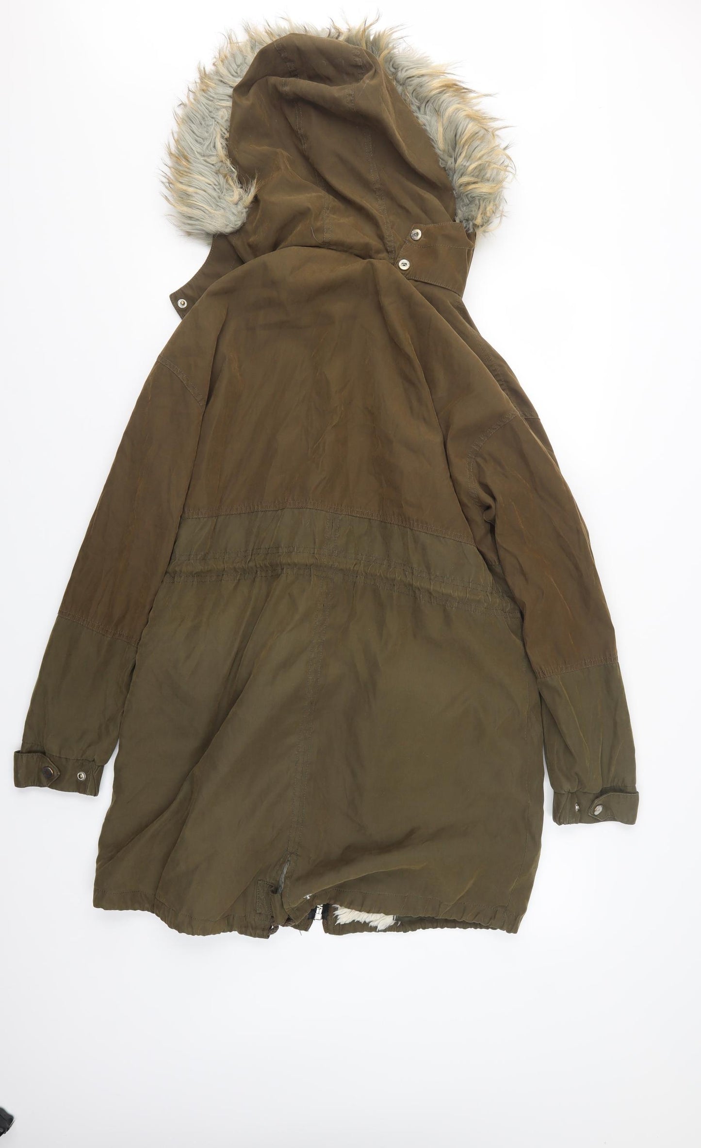 River Island Womens Green   Parka Coat Size 10