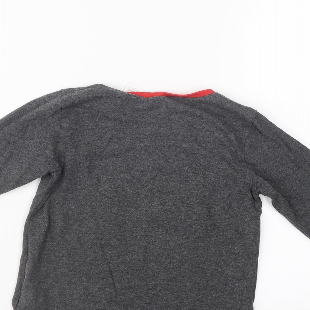 Marvel Boys Grey   Henley Sweatshirt Size 7-8 Years  - Marvel