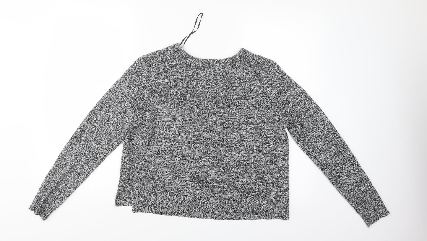 Divided Womens Grey   Henley Jumper Size M
