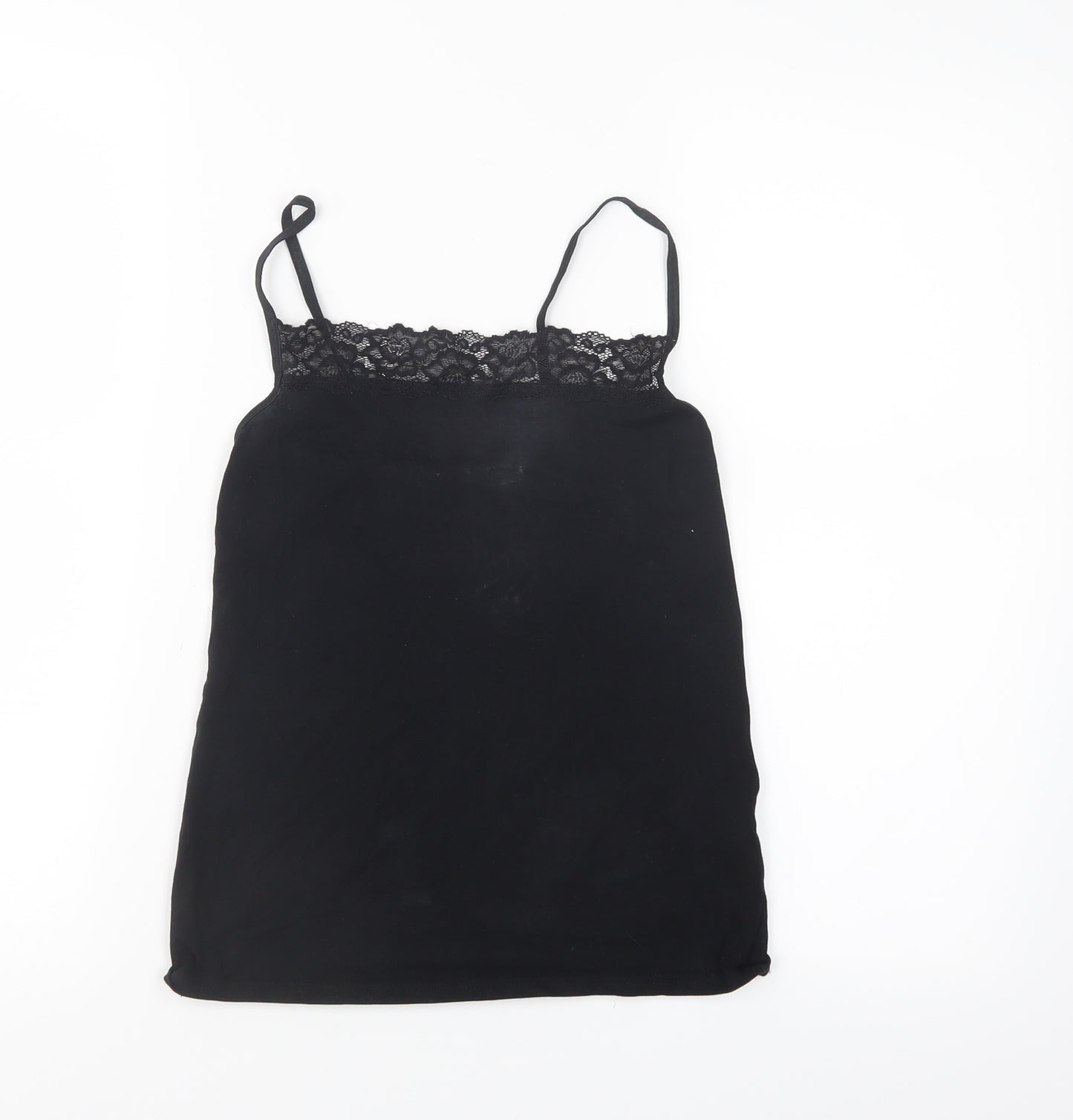M&s Womens Black   Basic Tank Size 10