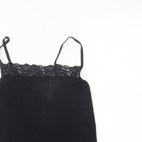 M&s Womens Black   Basic Tank Size 10