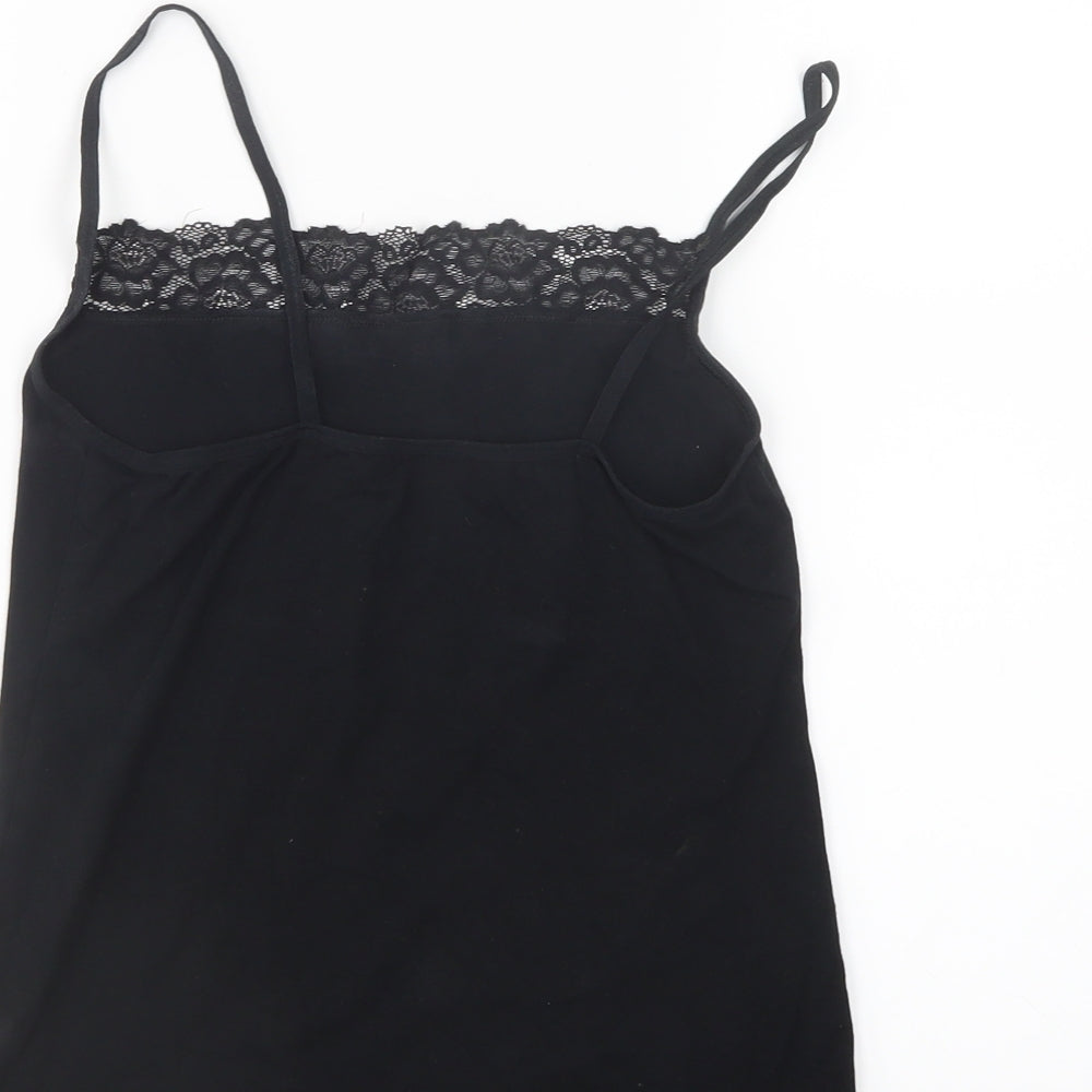 M&s Womens Black   Basic Tank Size 10
