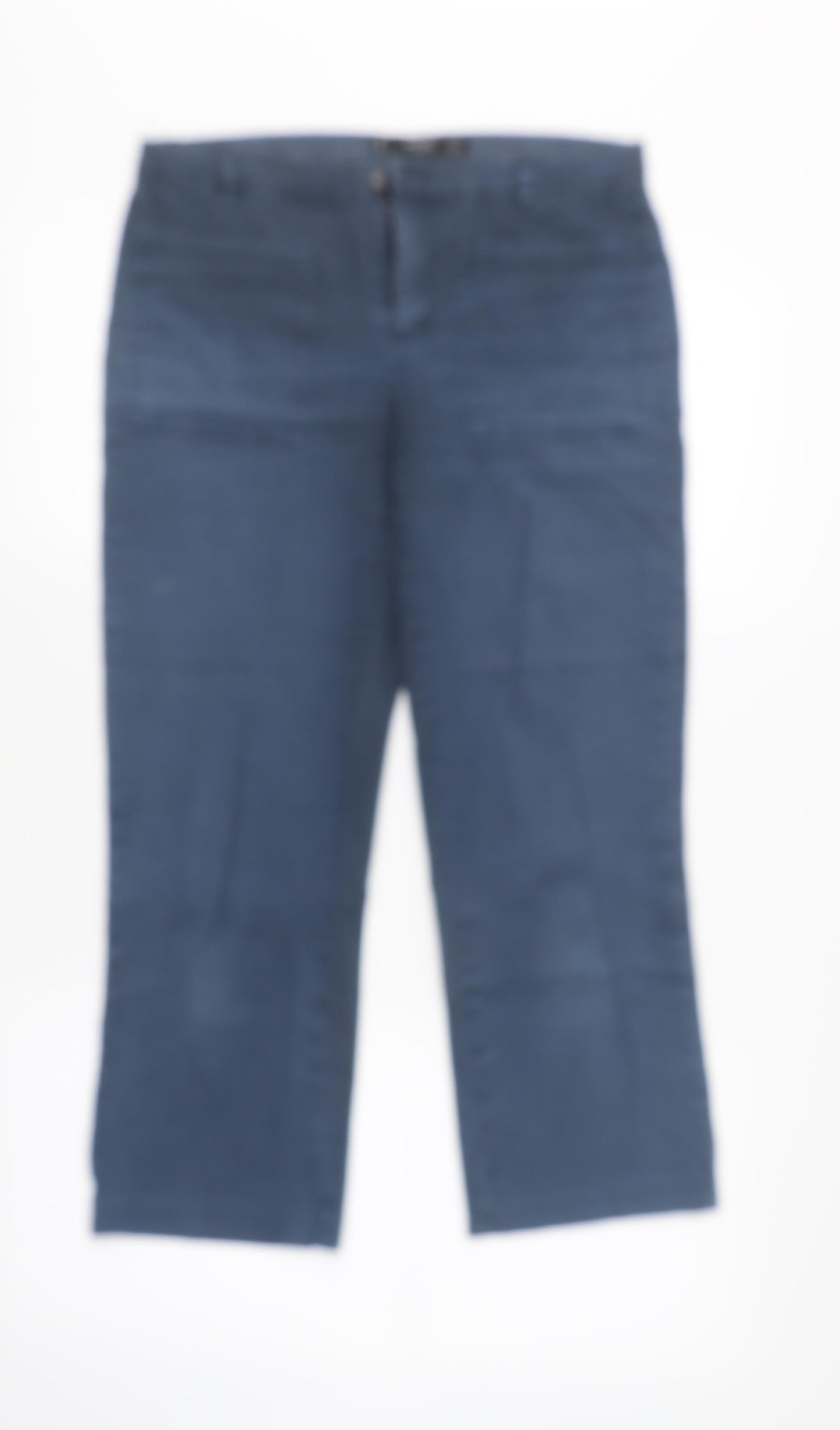 Mango Womens Blue   Cropped Trousers Size 8 L24 in