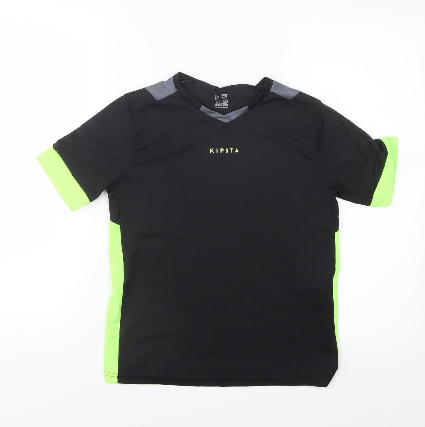 DECATHLON Boys Black   Jersey T-Shirt Size 10-11 Years
