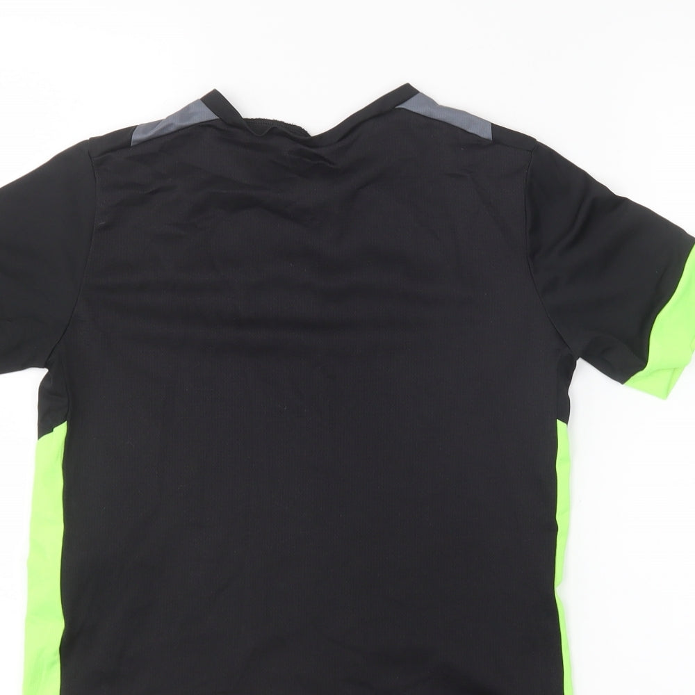 DECATHLON Boys Black   Jersey T-Shirt Size 10-11 Years