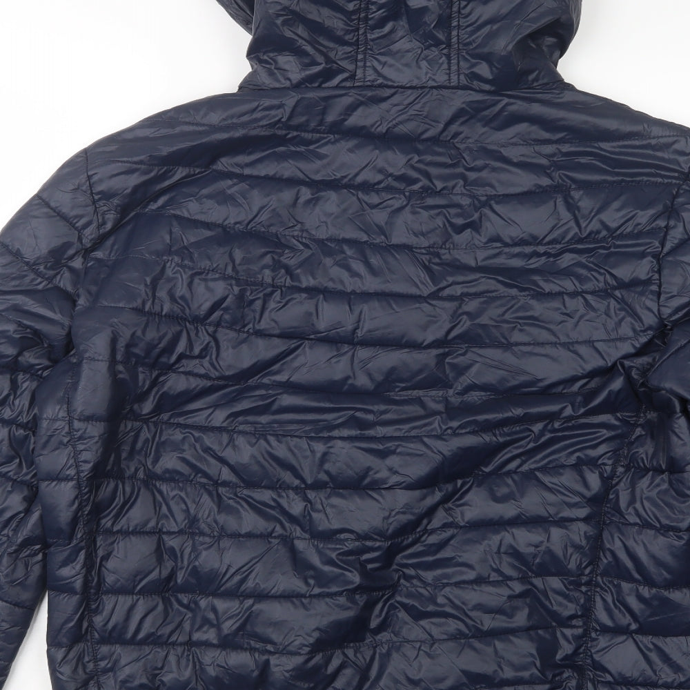 Preworn Womens Blue   Quilted Coat Size 18