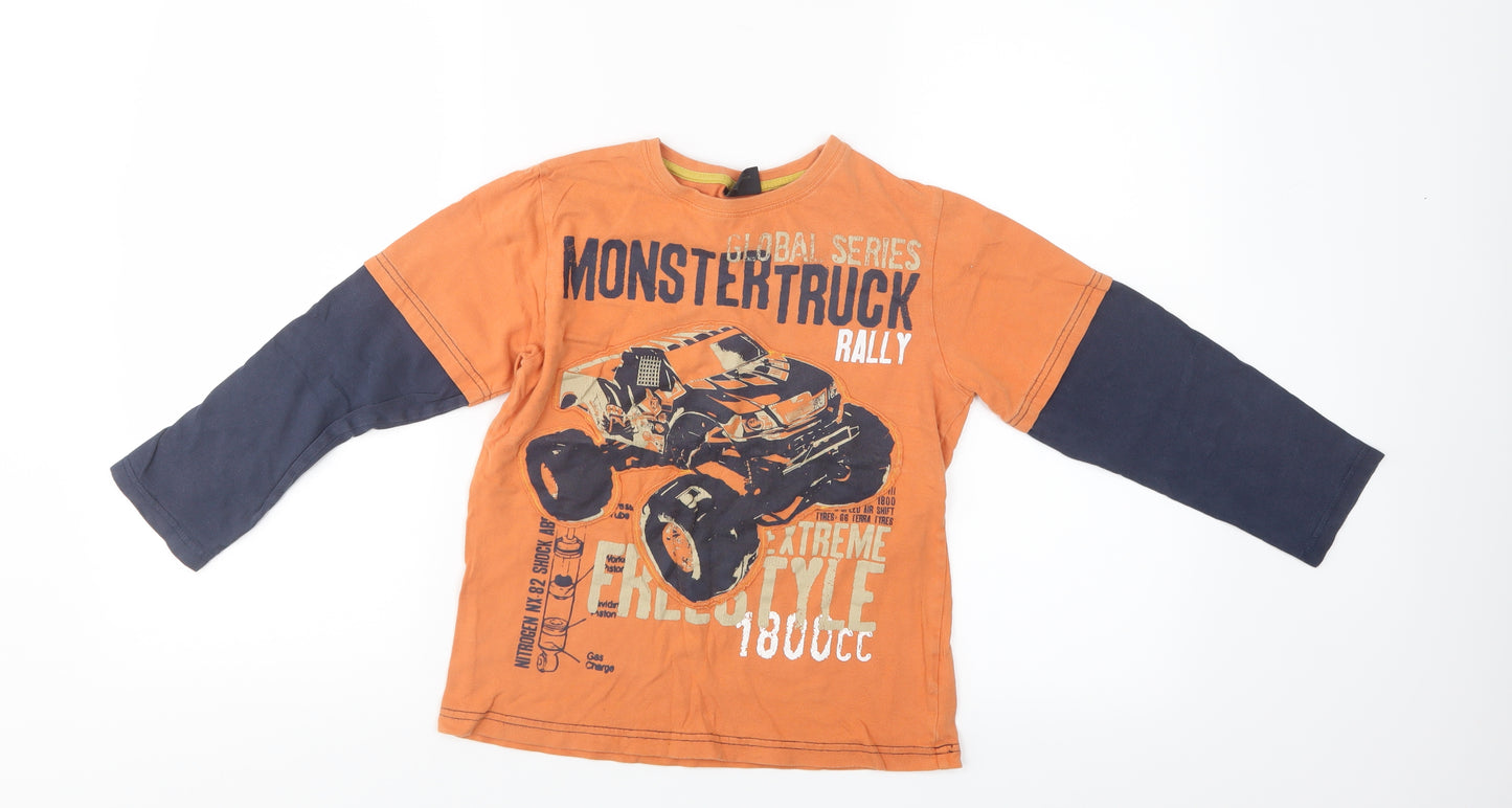 NEXT Boys Orange   Pullover Sweatshirt Size 8 Years