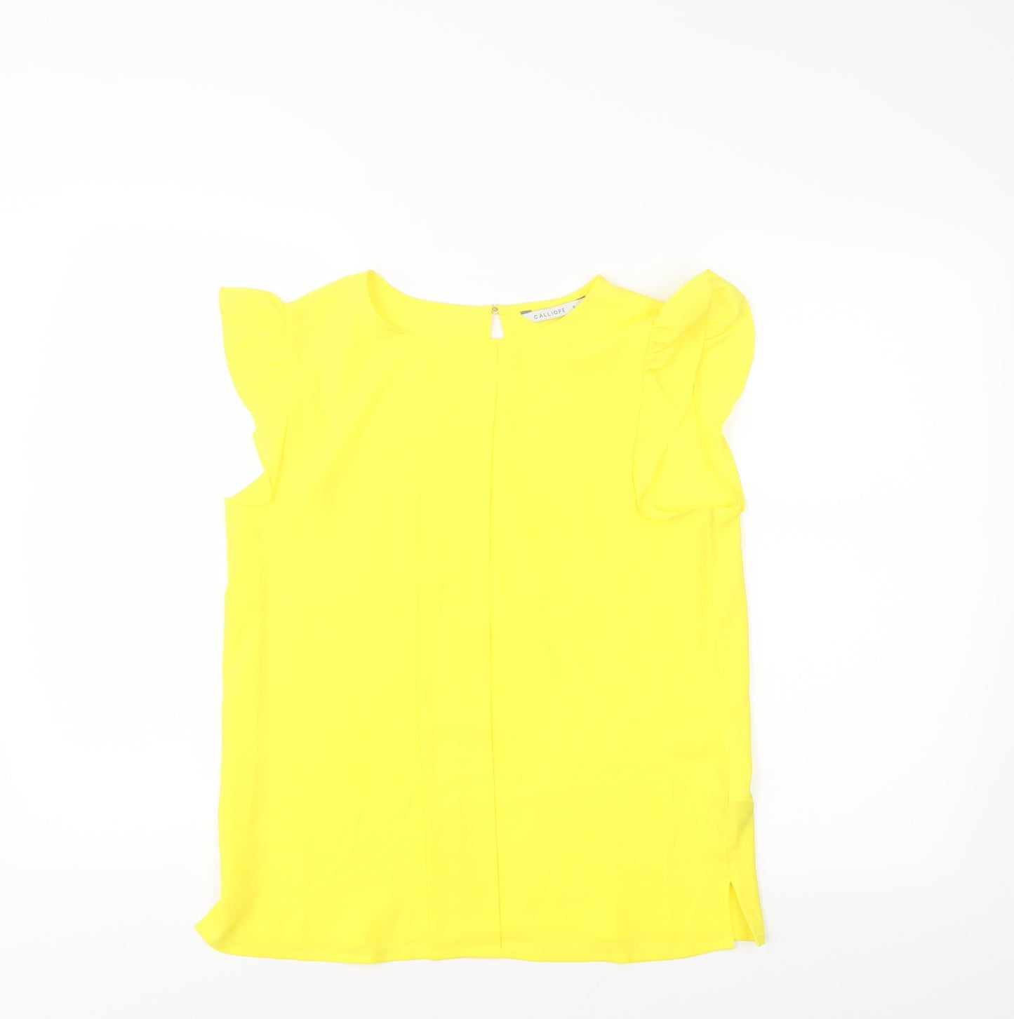 Calliope Womens Yellow   Basic Blouse Size S