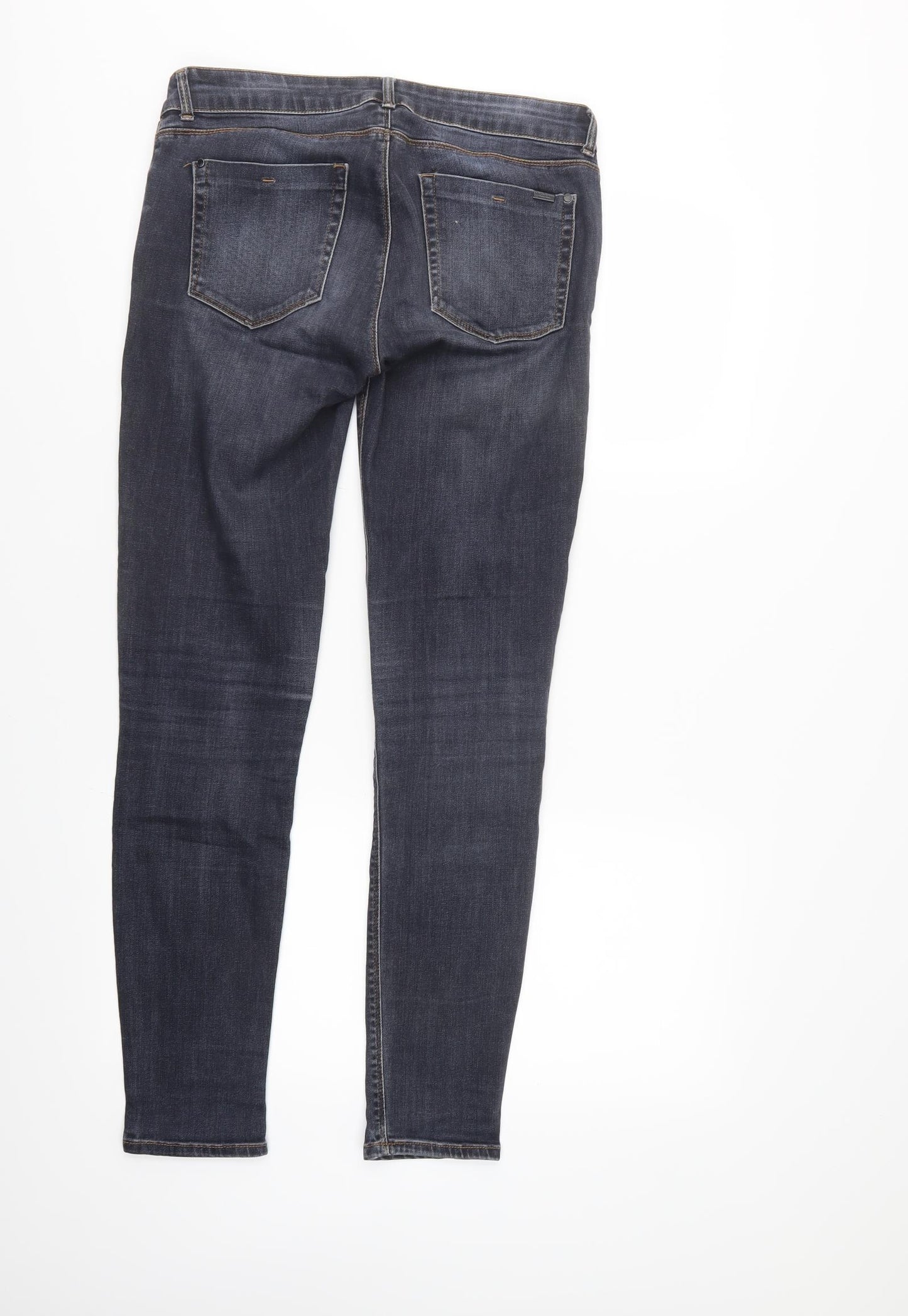 Mango Womens Black  Denim Skinny Jeans Size 12 L29 in