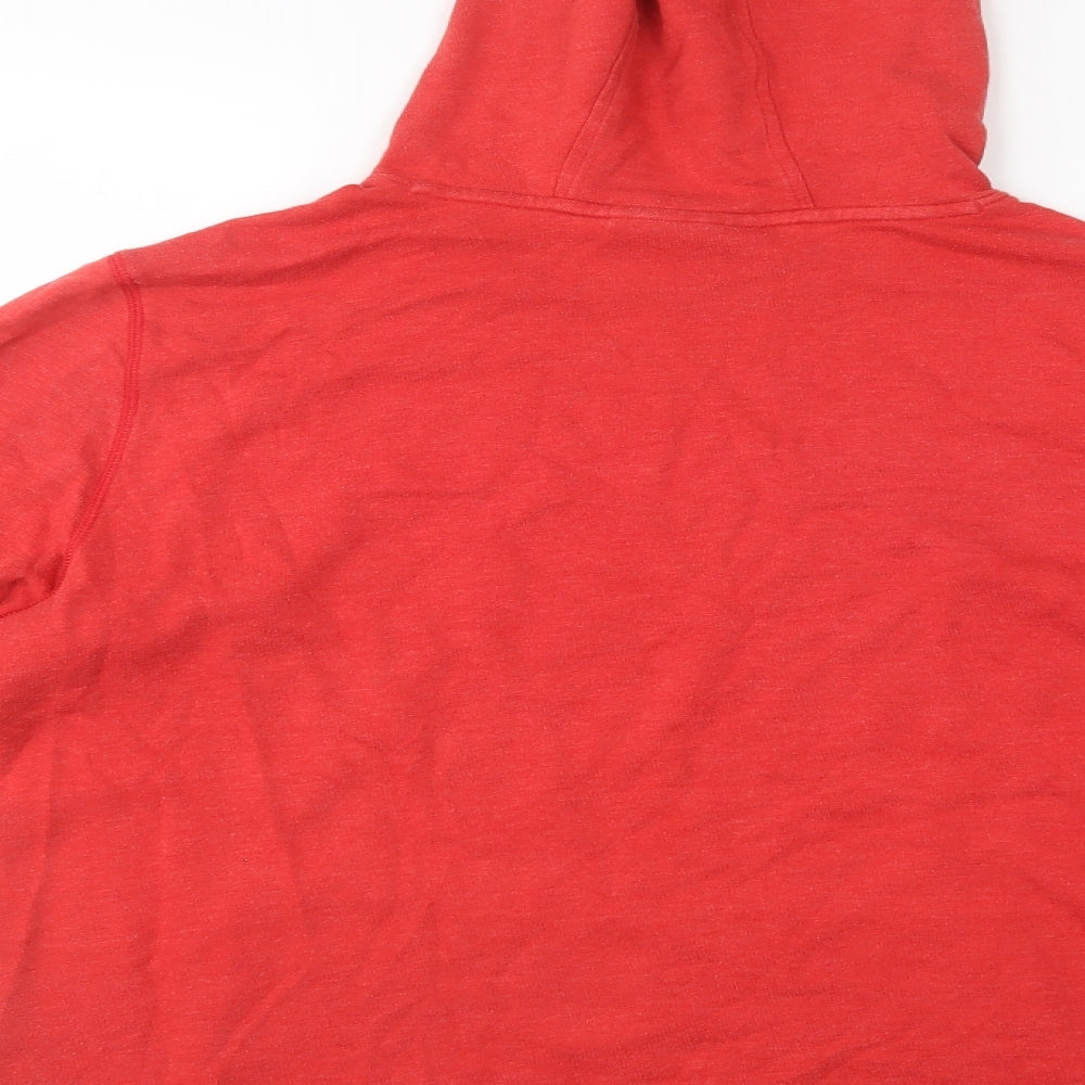 Under armour Mens Red Striped  Pullover Hoodie Size M