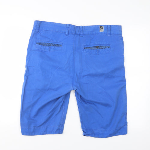 Brookhaven Mens Blue  Denim Chino Shorts Size L