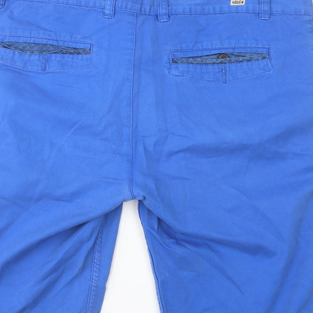 Brookhaven Mens Blue  Denim Chino Shorts Size L