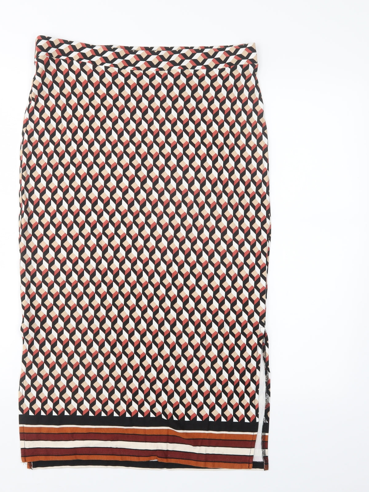 Dorothy Perkins Womens Multicoloured Geometric  Straight & Pencil Skirt Size 14