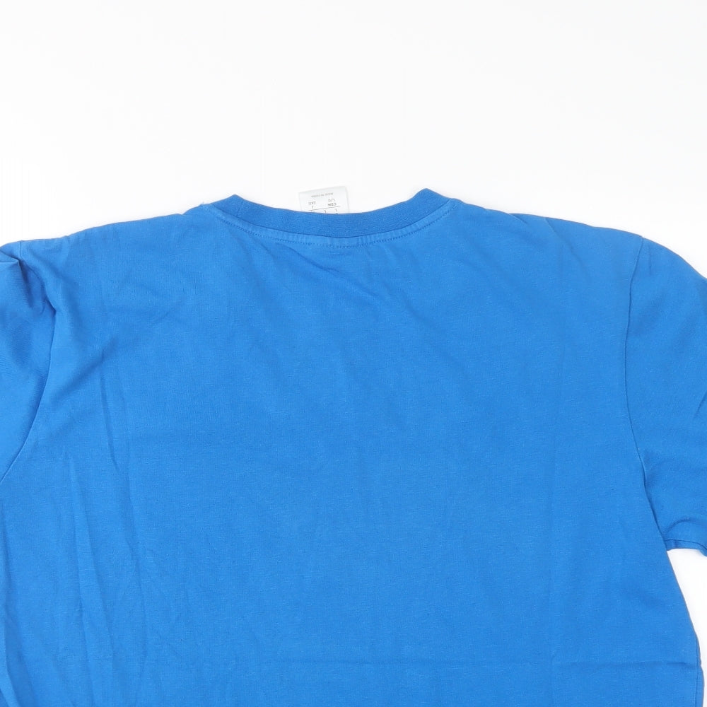 adidas Mens Blue    T-Shirt Size L