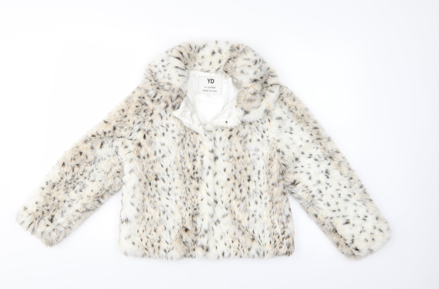 yd Girls Multicoloured Animal Print  Gilet Jacket Size 10-11 Years  - FAUX FUR