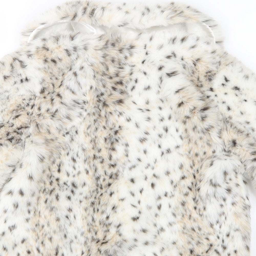 yd Girls Multicoloured Animal Print  Gilet Jacket Size 10-11 Years  - FAUX FUR