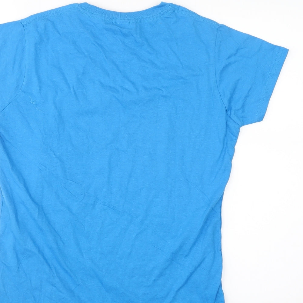 Gilden Womens Blue   Basic T-Shirt Size L