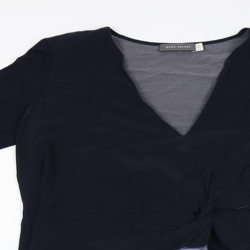 Mint Velvet Womens Blue   Basic Blouse Size 12