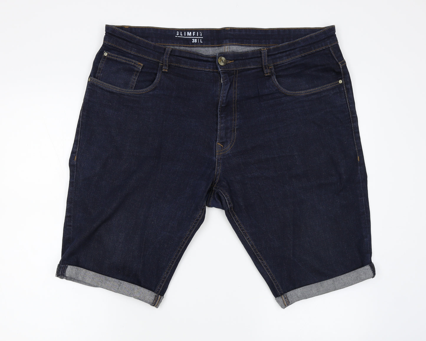 George Mens Blue  Denim Bermuda Shorts Size 38