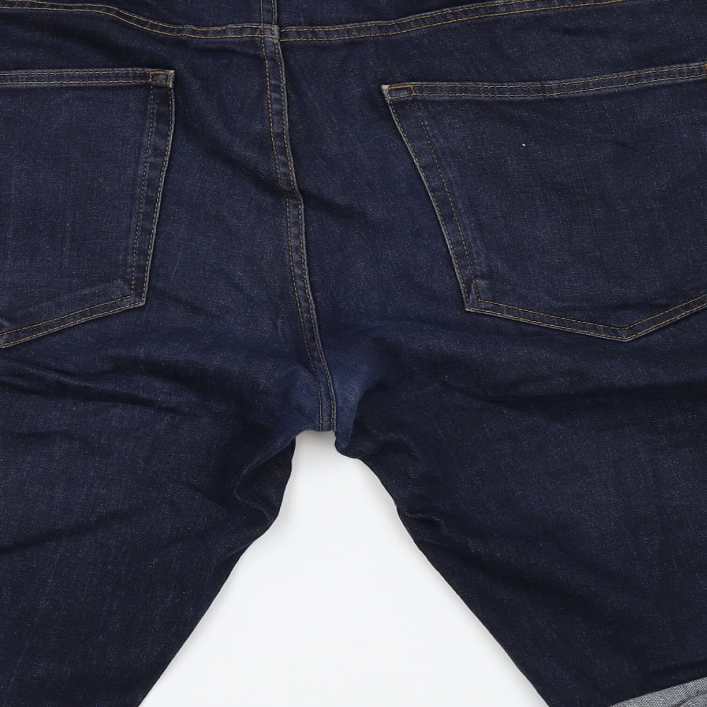 George Mens Blue  Denim Bermuda Shorts Size 38