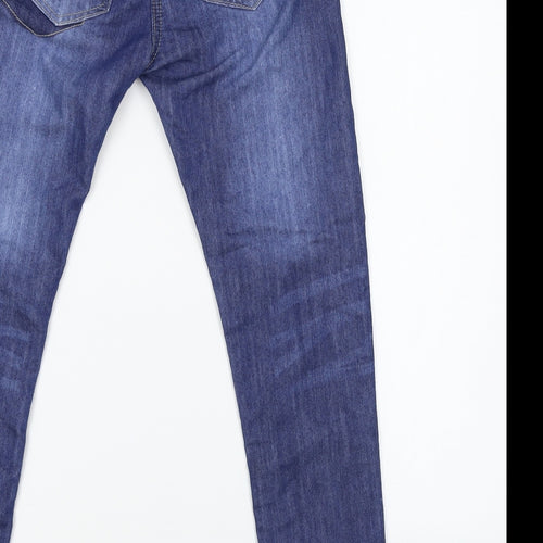 Preworn Girls Blue  Denim Straight Jeans Size 9 Years