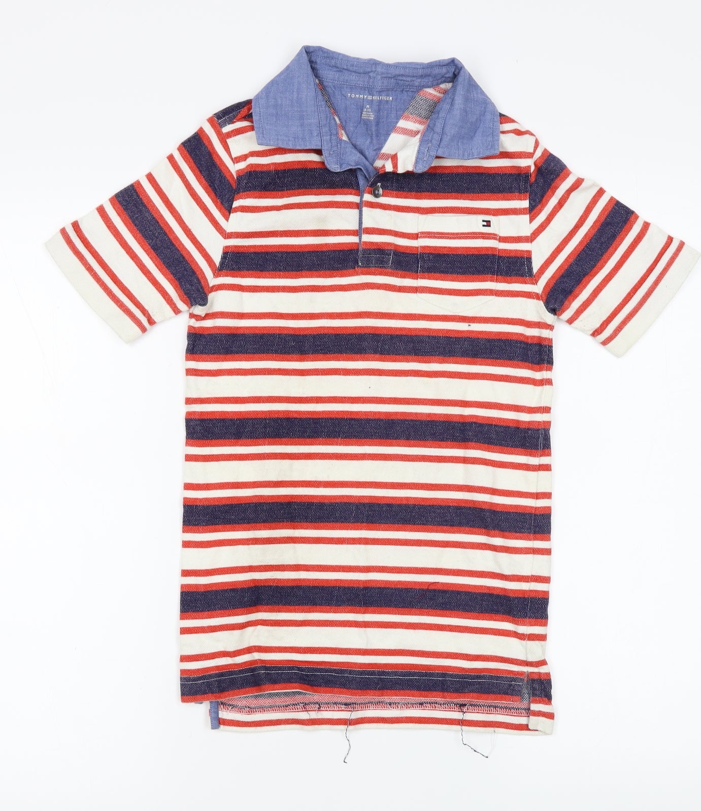 Tommy Hilfiger Womens Multicoloured Striped  Basic Polo Size 8