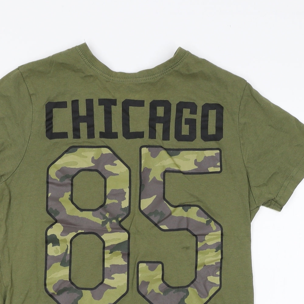 Primark Boys Green   Basic T-Shirt Size 9-10 Years
