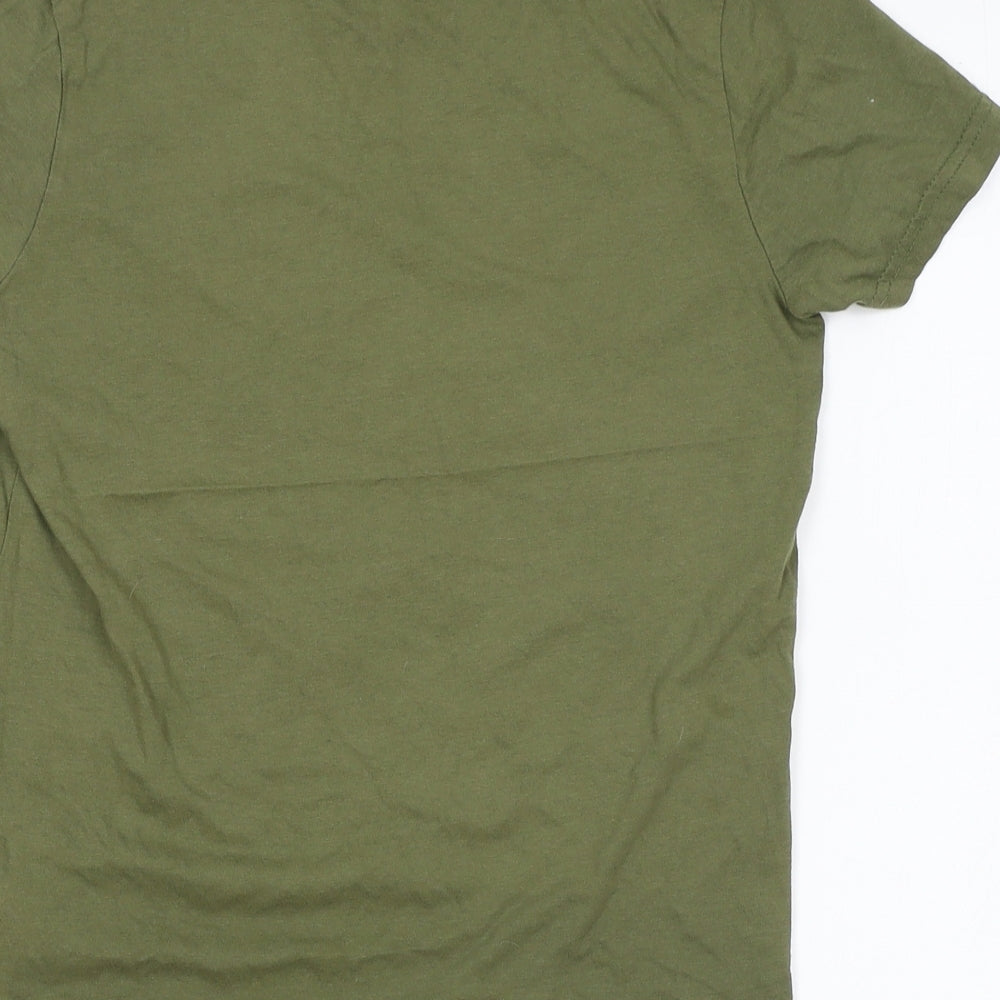 Primark Boys Green   Basic T-Shirt Size 9-10 Years