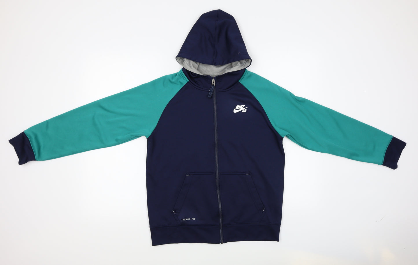 Nike Boys Blue  Jersey Full Zip Hoodie Size 12-13 Years