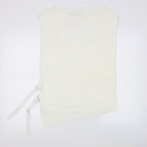 NEXT Womens Ivory  Knit Vest Jumper Size 12