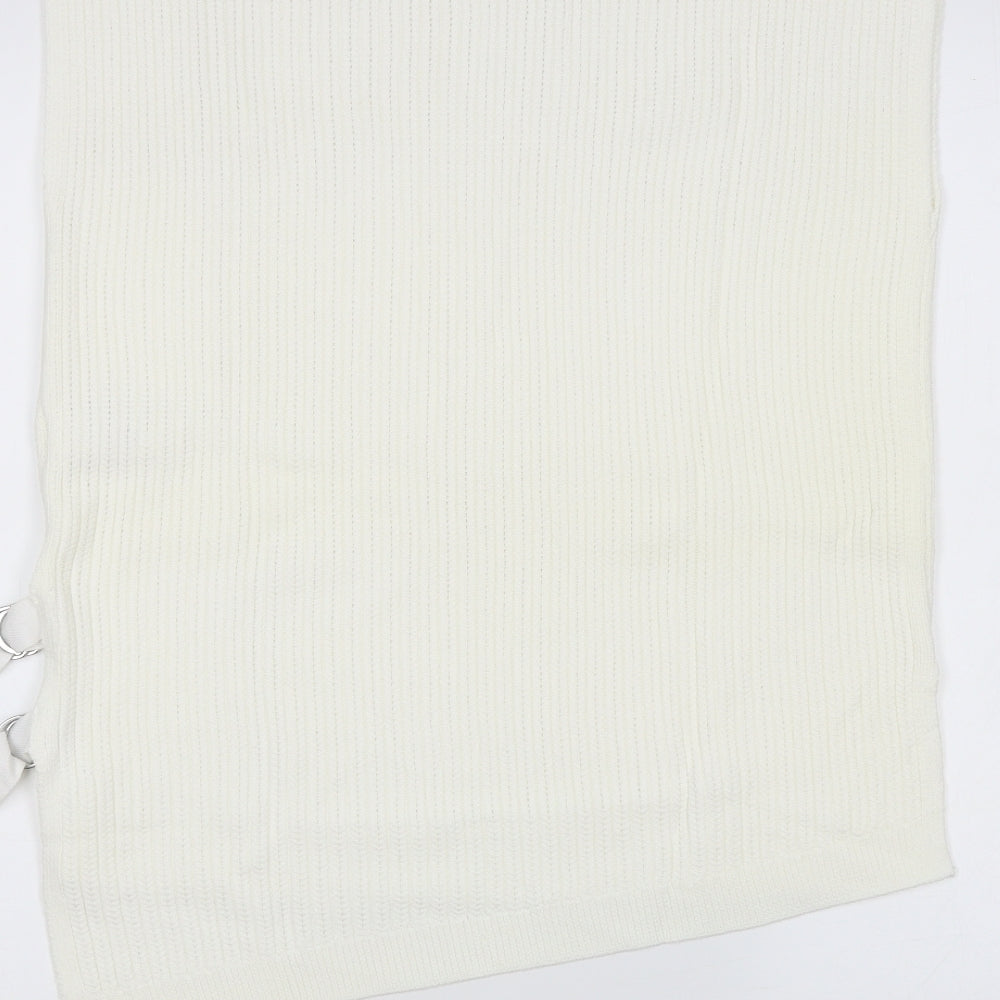 NEXT Womens Ivory  Knit Vest Jumper Size 12