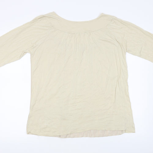 Preworn Womens Beige   Basic T-Shirt Size L